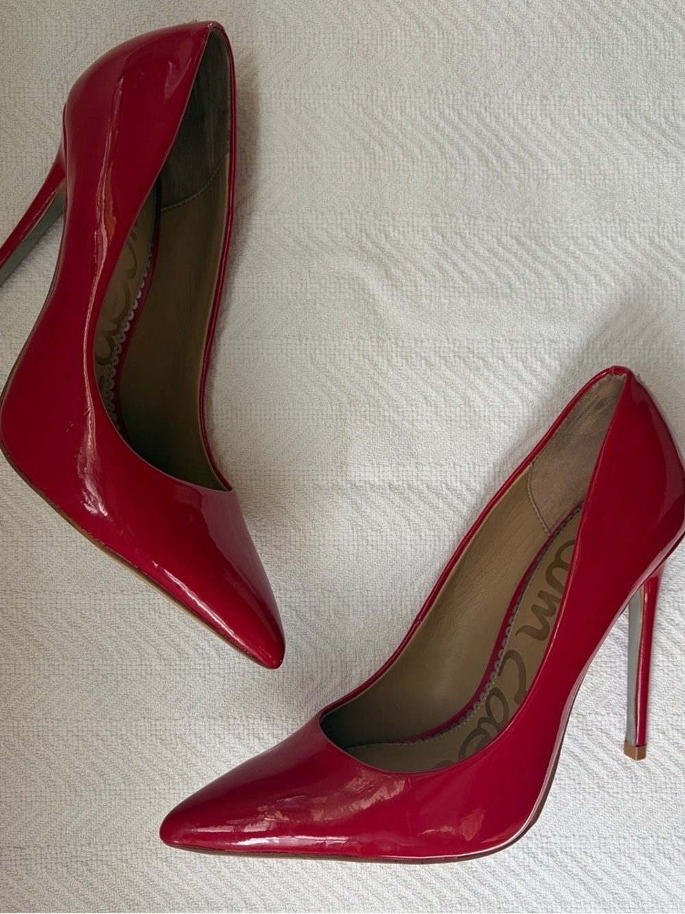 Sam Edelman Red Patent Stiletto Pumps
